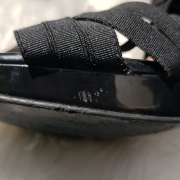 Zara Stiletto Black Elastic Straps Leather Heels 3 - Picture 16 of 16